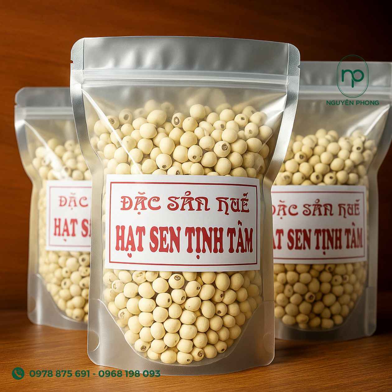 Mẫu tem dán hạt sen sấy